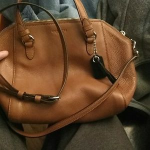 Brown coach 2015 collection handbag